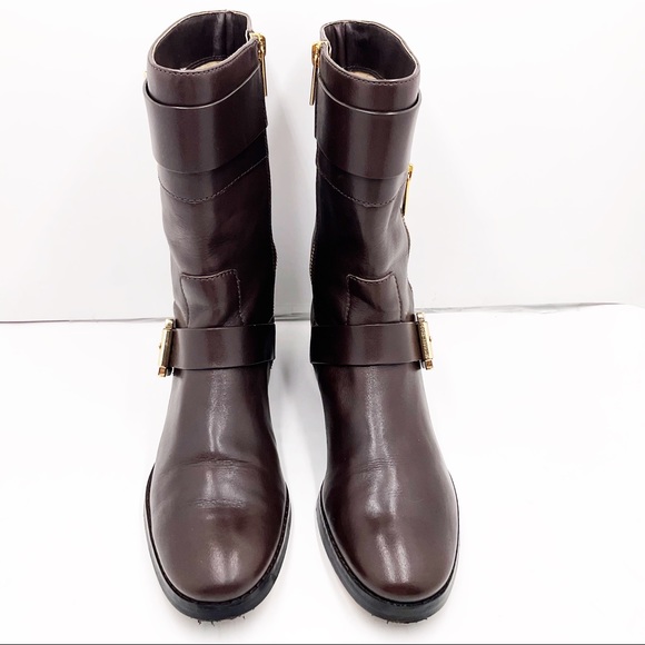 {Michael Kors} Gansevoort Leather Mid-Calf Boot' - Picture 9 of 16